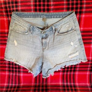 Natural Reflections Light Blue Distressed Jean Shorts